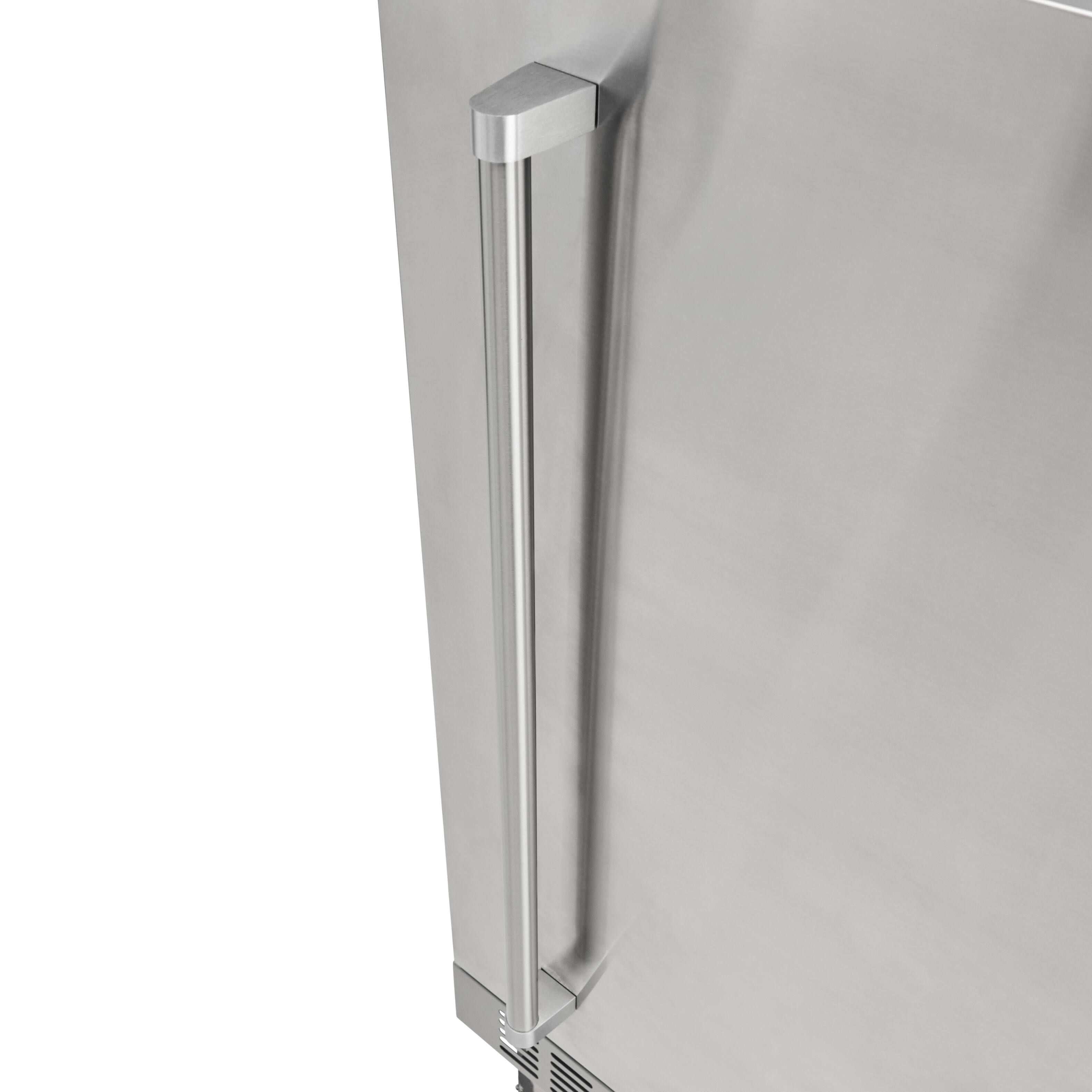 Back. Coyote - Coyote Outdoor Living  21" 4.1 Cu. Ft. Built-in Compact Refrigerator Right Hinge - Stainless Steel.