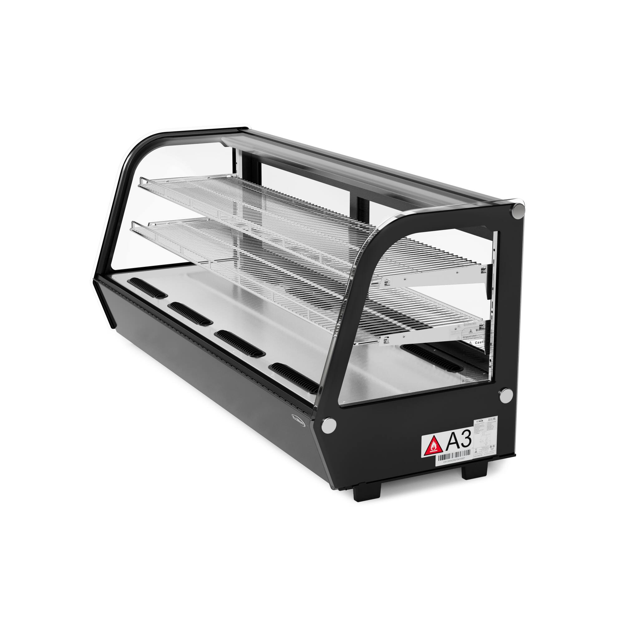 Back. Koolmore - 60 in. Countertop Bakery Display Refrigerator in Black, 8 cu. ft. (CDC-8C-BK) - Black.