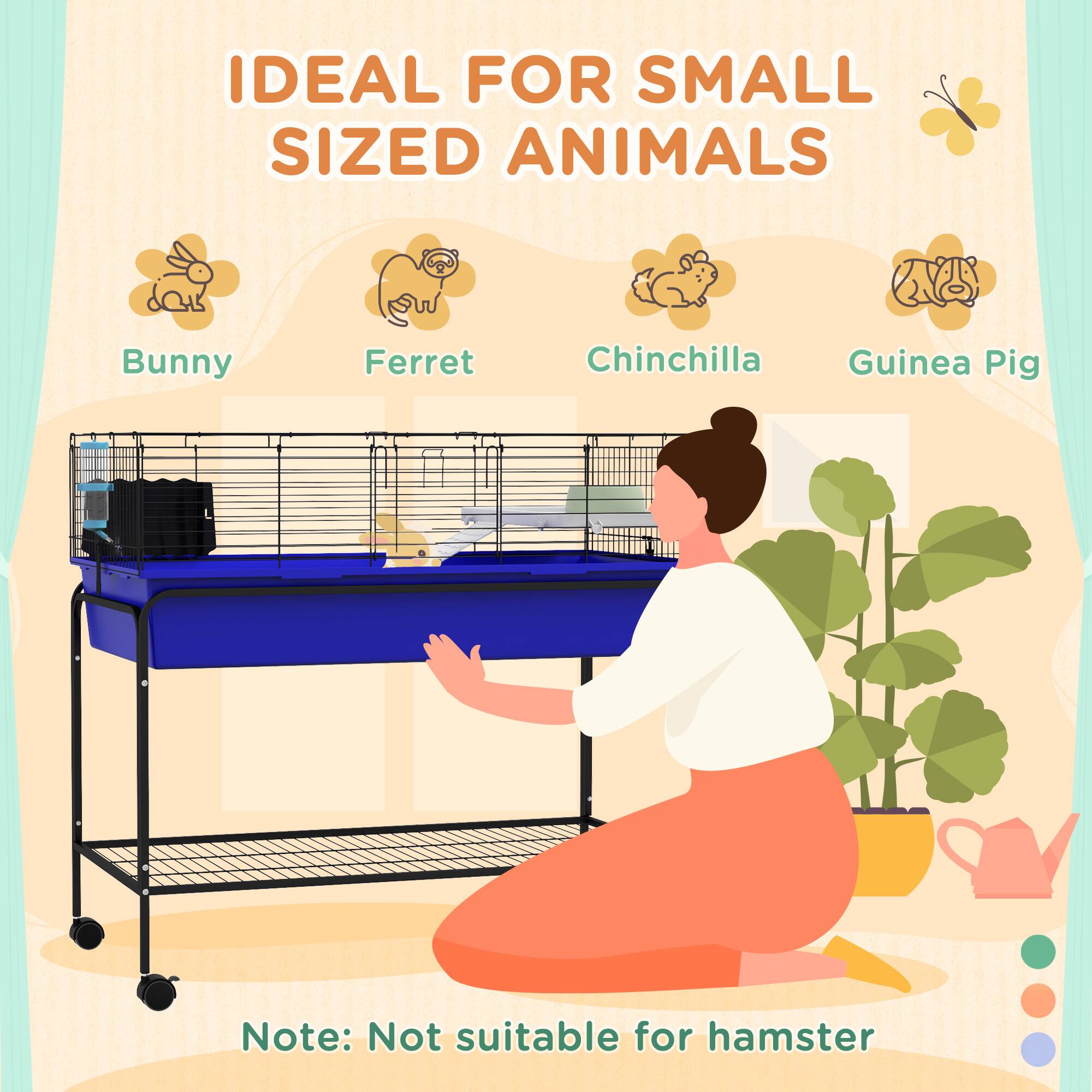 IDEAL FOR SMALL SIZED ANIMALS

- Bunny
- Ferret
- Chinchilla
- Guinea Pig

Note: Not suitable for hamster