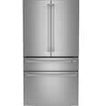 Café - 36 in. Wide 23.2 Cu. Ft. 4-Door French Door Counter-Depth Smart Refrigerator with Dual Dispense AutoFill Pitcher - Stainless Steel