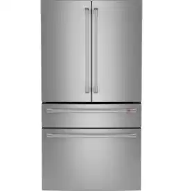 Café - 23.2 Cu. Ft. 4-Door French Door Counter-Depth Smart Refrigerator with Dual Dispense AutoFill Pitcher - Stainless Steel