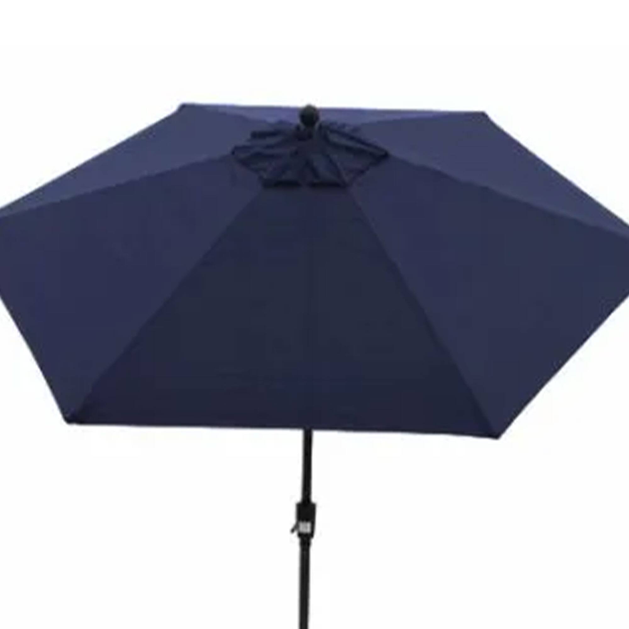 Alt View 4. Four Seasons Courtyard - Four Seasons Courtyard Brookfield 9 Foot Outdoor Patio Market Umbrella, Navy - Navy Blue.