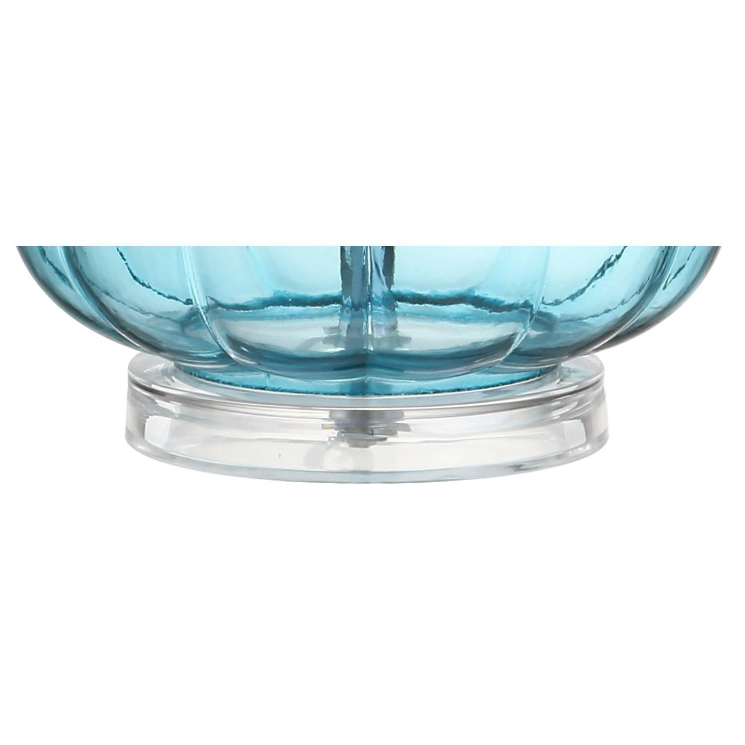 Alt View 7. Jonathan Y - Bette 28.5" Glass Teardrop LED Table Lamp, Aqua (Set of 2) - Aqua.