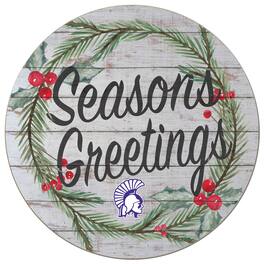 Jardine - Winona State Warriors 20'' x 20'' Season's Greetings Circle - White
