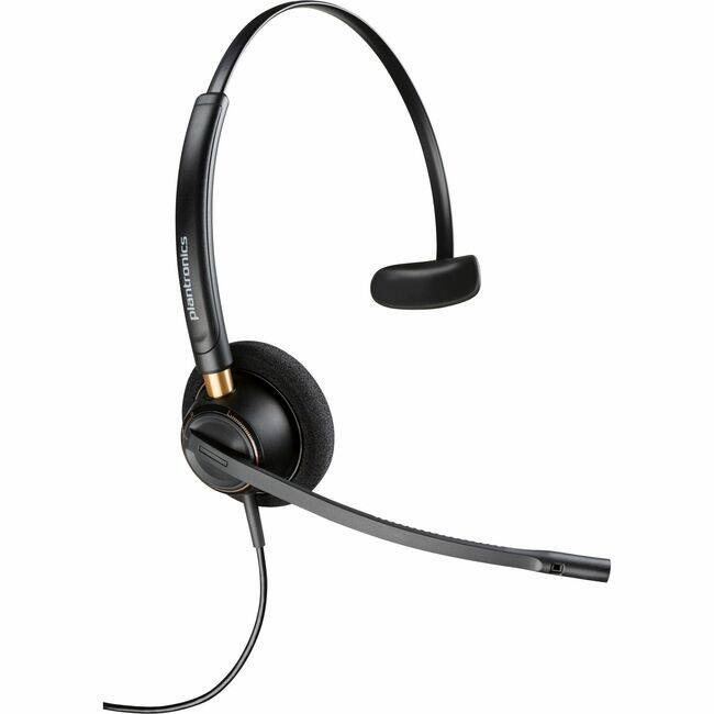 Front. HP - Poly EncorePro 510 with Quick Disconnect Monoaural Headset TAA - Mono - Mini-phone (3.5mm) - Wired - 20 Hz to 10 kHz - O - Unknown.