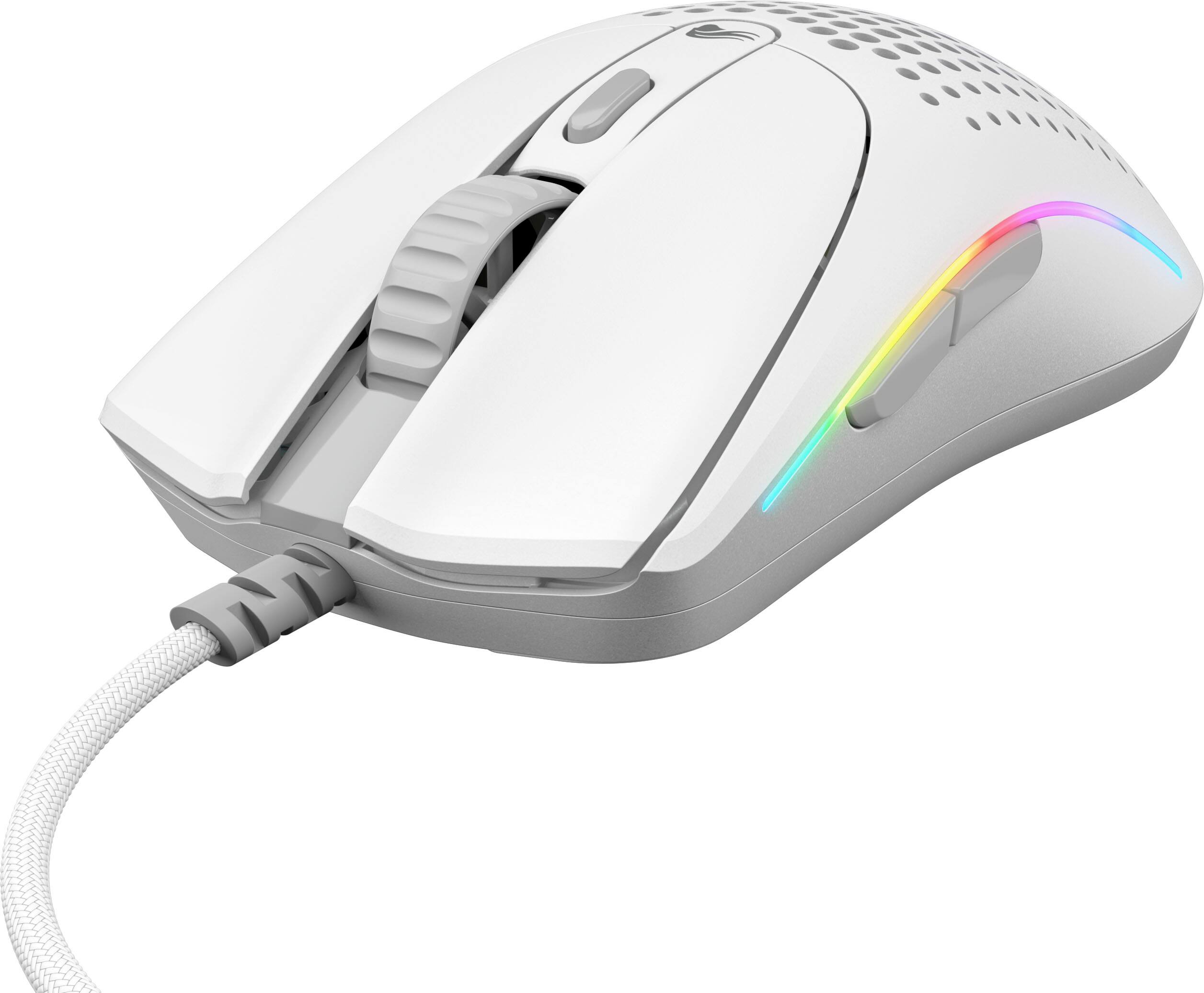 Angle. Glorious - O 2 Mini Wired Optical Gaming Mouse - Matte White.