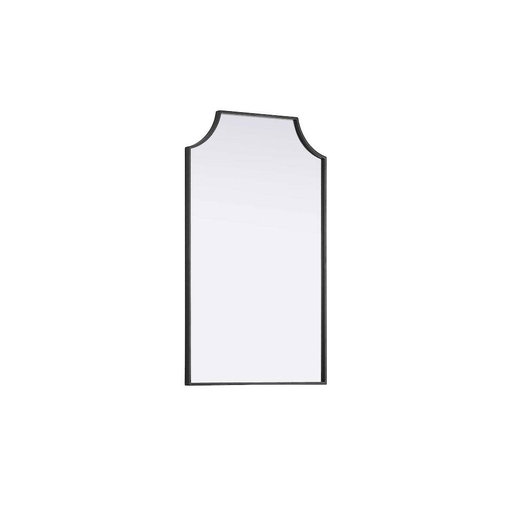 Alt View 1. Elegant Kitchen and Bath - Notched Metal Mirror 22x36 inch in Black - Black.