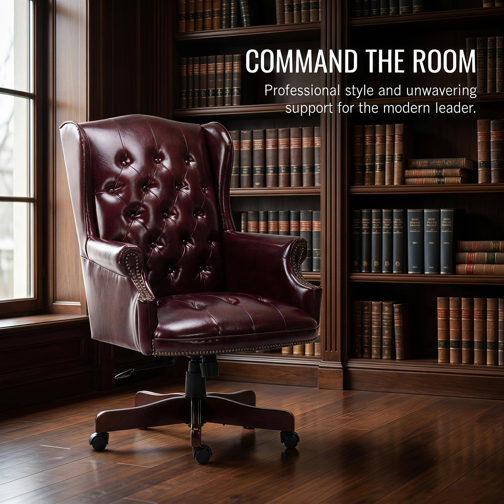 COMMAND THE ROOM  
Professional style and unwavering support for the modern leader.