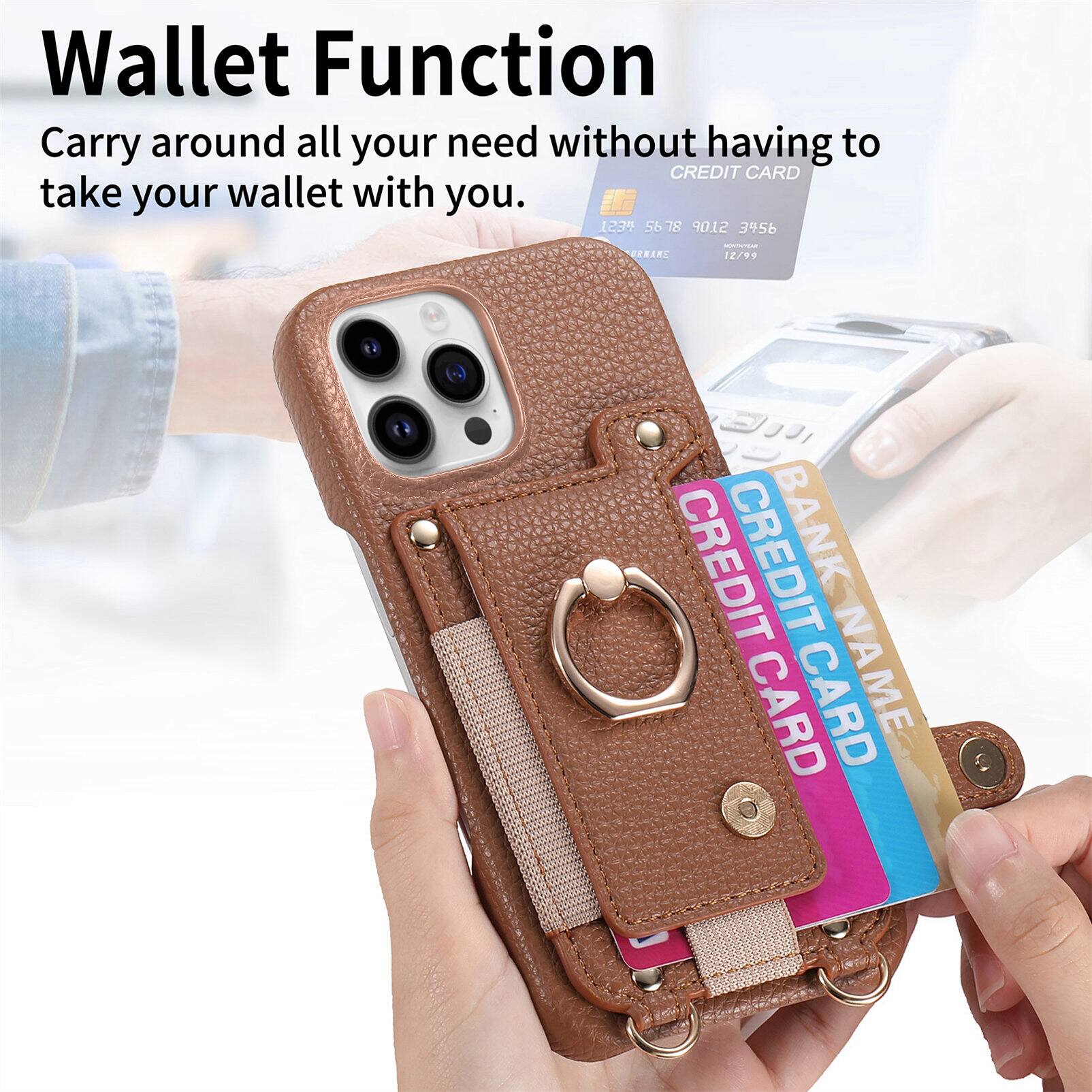 Wallet Function  
Carry around all your needs without having to take your wallet with you.  

13 5678 9012 3956 - BRRIEC 12/99  
B  
CREDIT CARD  
BANK NAME  
CREDIT CARD