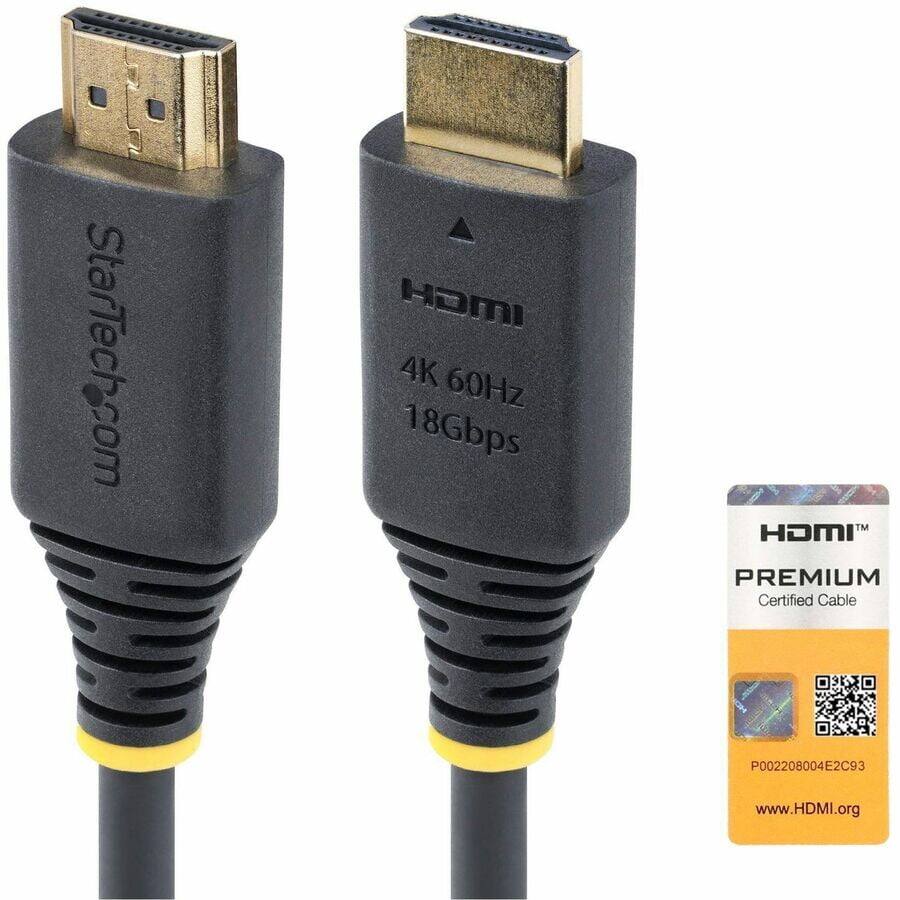 StarTech.com HDMI 4K 60Hz 18Gbps Premium Certified Cable P002208004E2C93 www.HDMI.org