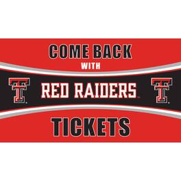 Evergreen Enterprises - Texas Tech Red Raiders 28" x 16" Come Back With Tickets Door Mat - Multicolor