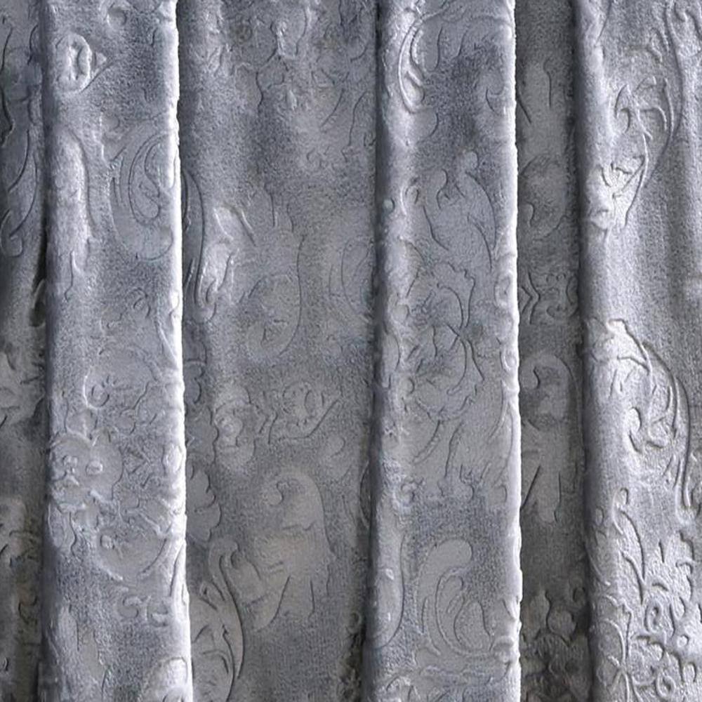 Alt View 3. Noble House - Versailles Ultra Soft Plush Contemporary Embossed Pattern All Season 50" x 60" Throw Blanket, Grey - Grey.