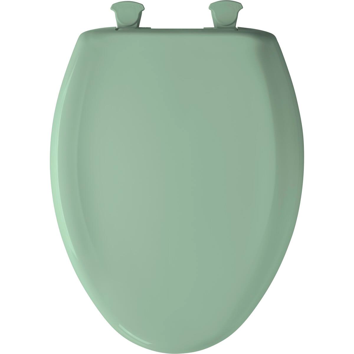 Angle. BEMIS - Bemis Elongated Plastic Toilet Seat in Sea Green with STA-TITE Seat Fastening System, EasyClean and  WhisperClose Hinge - Sea Green.