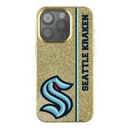 Keyscaper - NHL - Seattle Kraken Sidebar Bling iPhone Case - 14 - Gold