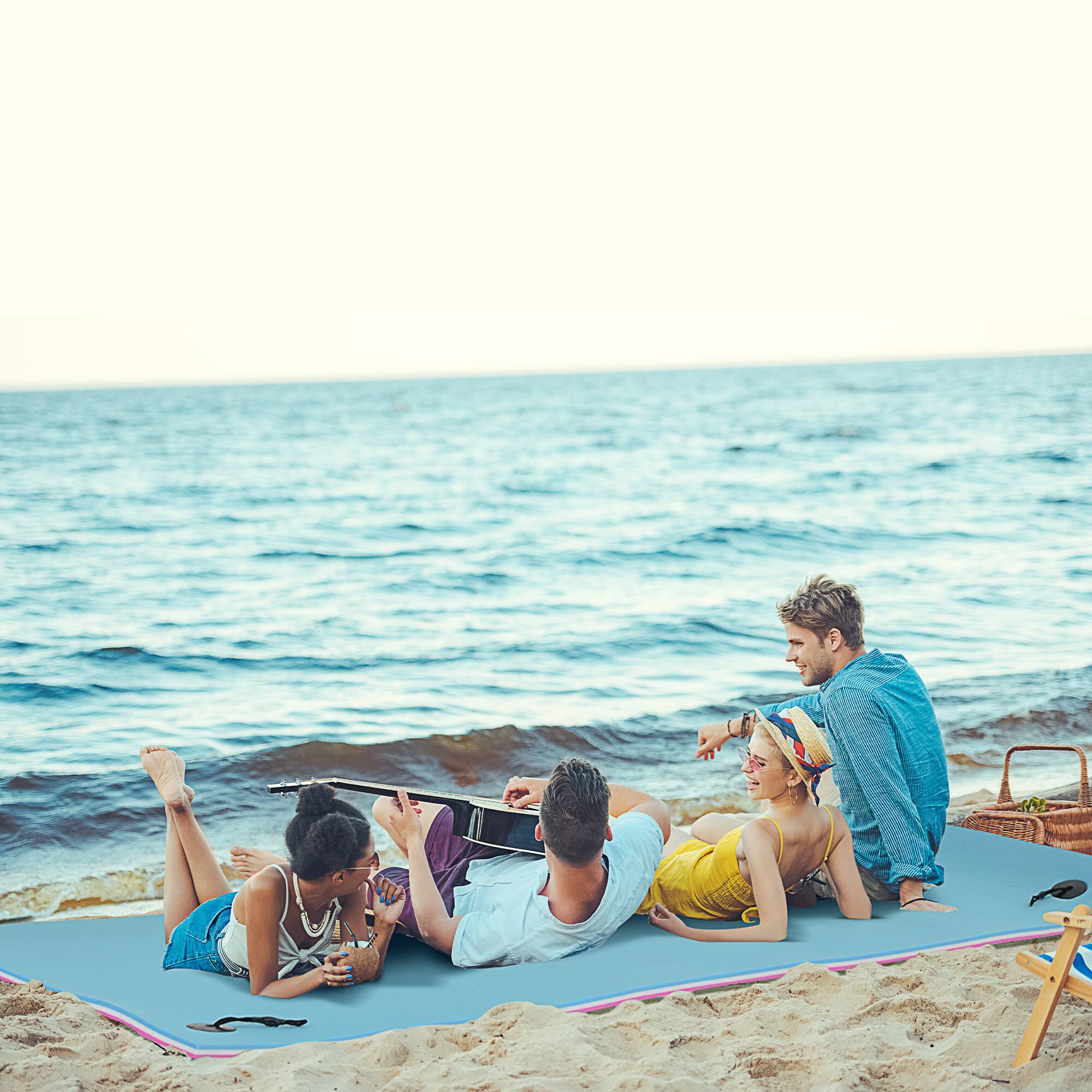 Alt View 1. Homcom - 10' x 5' Floating Water Mat, 3-Layer Swimming Pool Float Ultimate Super-Sized Portable Foam Raft.