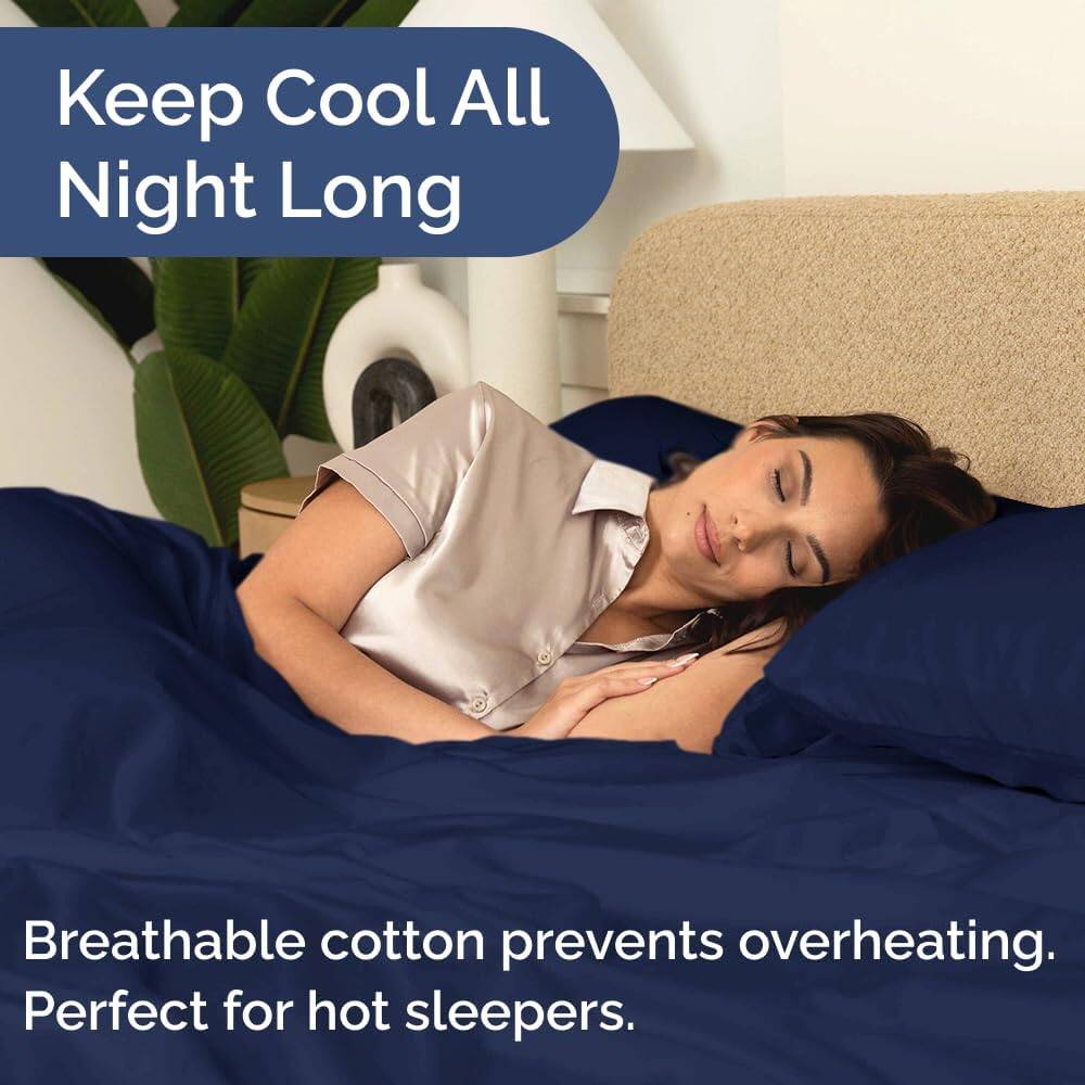 Keep Cool All Night Long

Breathable cotton prevents overheating. Perfect for hot sleepers.