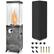 Front. Costway - Costway 41,000 BTU Propane Patio Heater Glass Tube Standing Gas Heater w/ Cover Wheels - Antique Black.