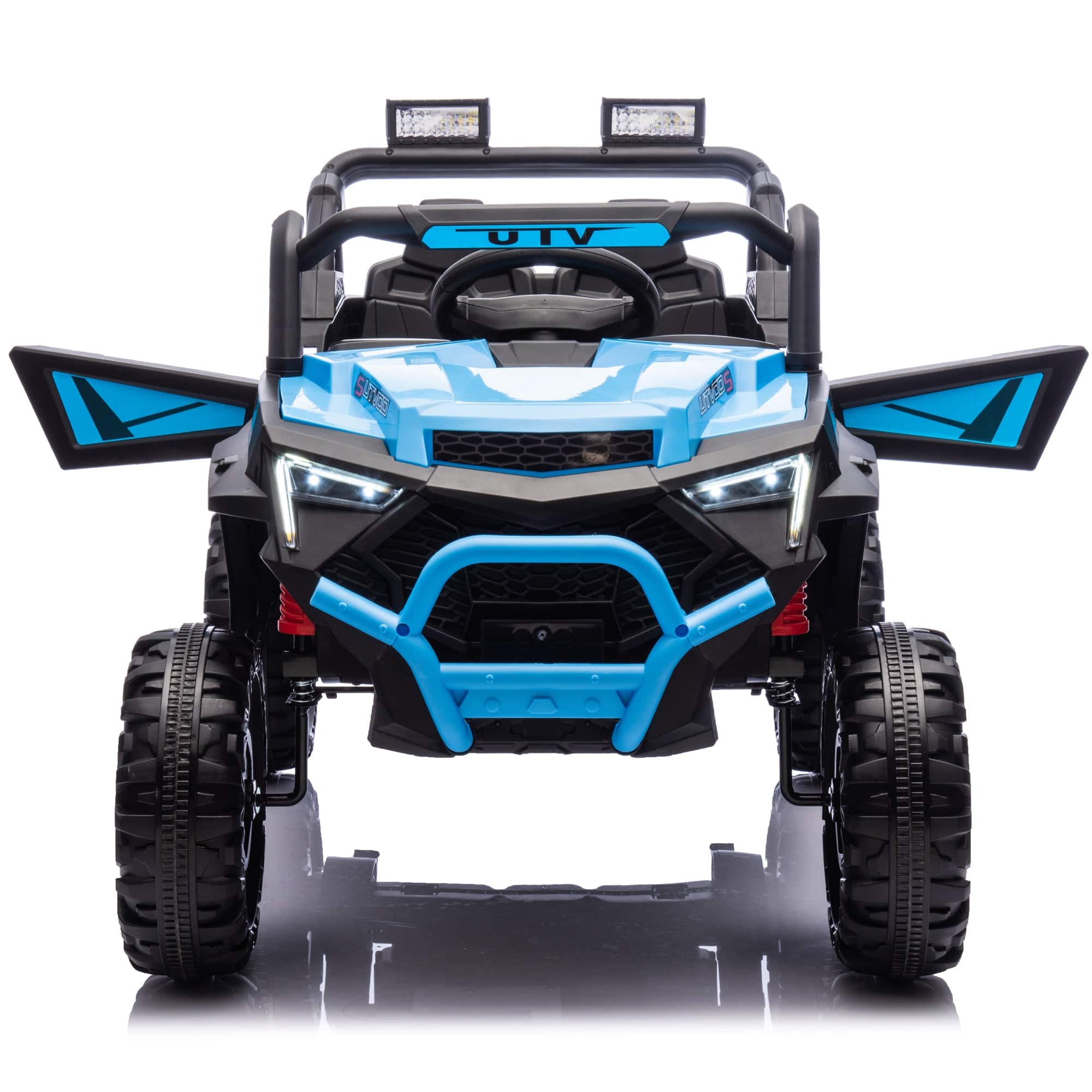 Boyel Living - 3+ 24V Kids Ride On UTV with Parents Remote Control Twin 200W Motors 4Wheel S - Blue