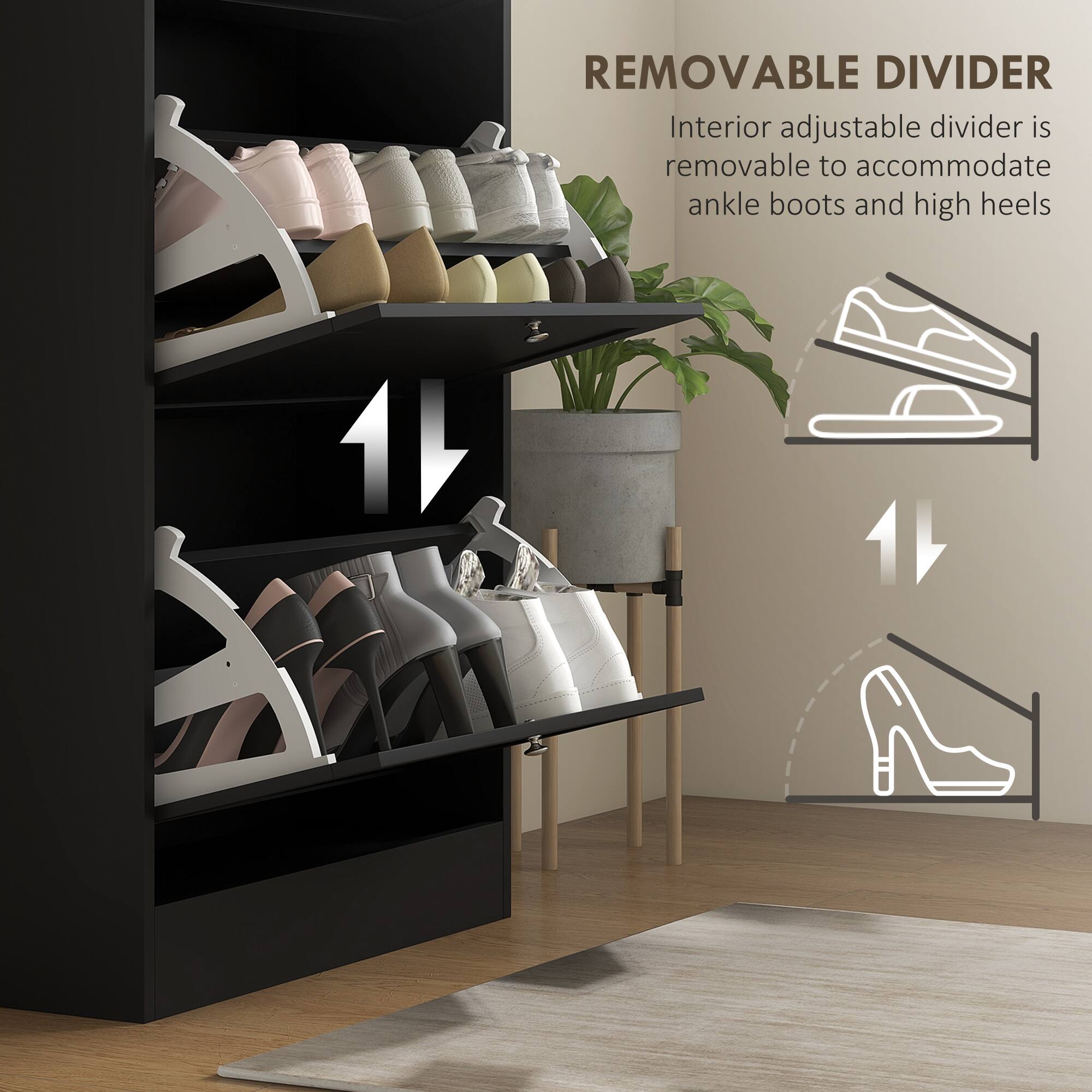 REMOVABLE DIVIDER

Interior adjustable divider is removable to accommodate ankle boots and high heels