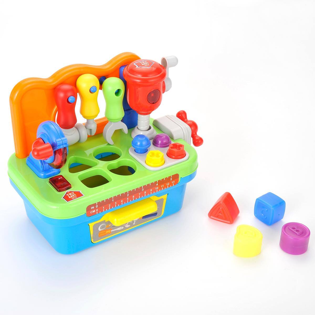 Alt View 1. JuzToys - STEM Pretend Play for Toddlers 3-5, Multifunctional Musical Tool Bench Toy, Sound and Lights, Engineering Work Bench - Multi.