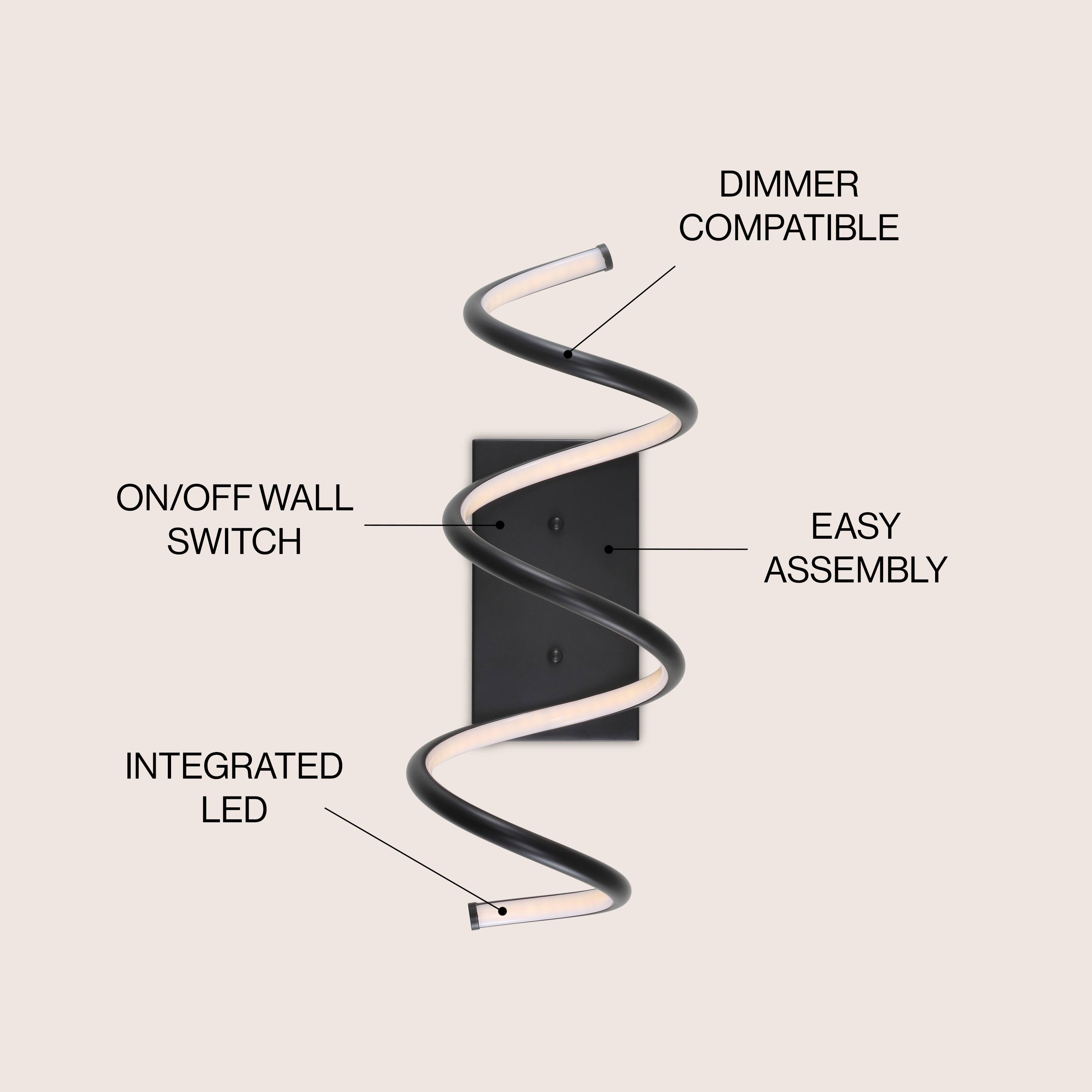 DIMMER COMPATIBLE  
ON/OFF WALL SWITCH  
EASY ASSEMBLY  
INTEGRATED LED