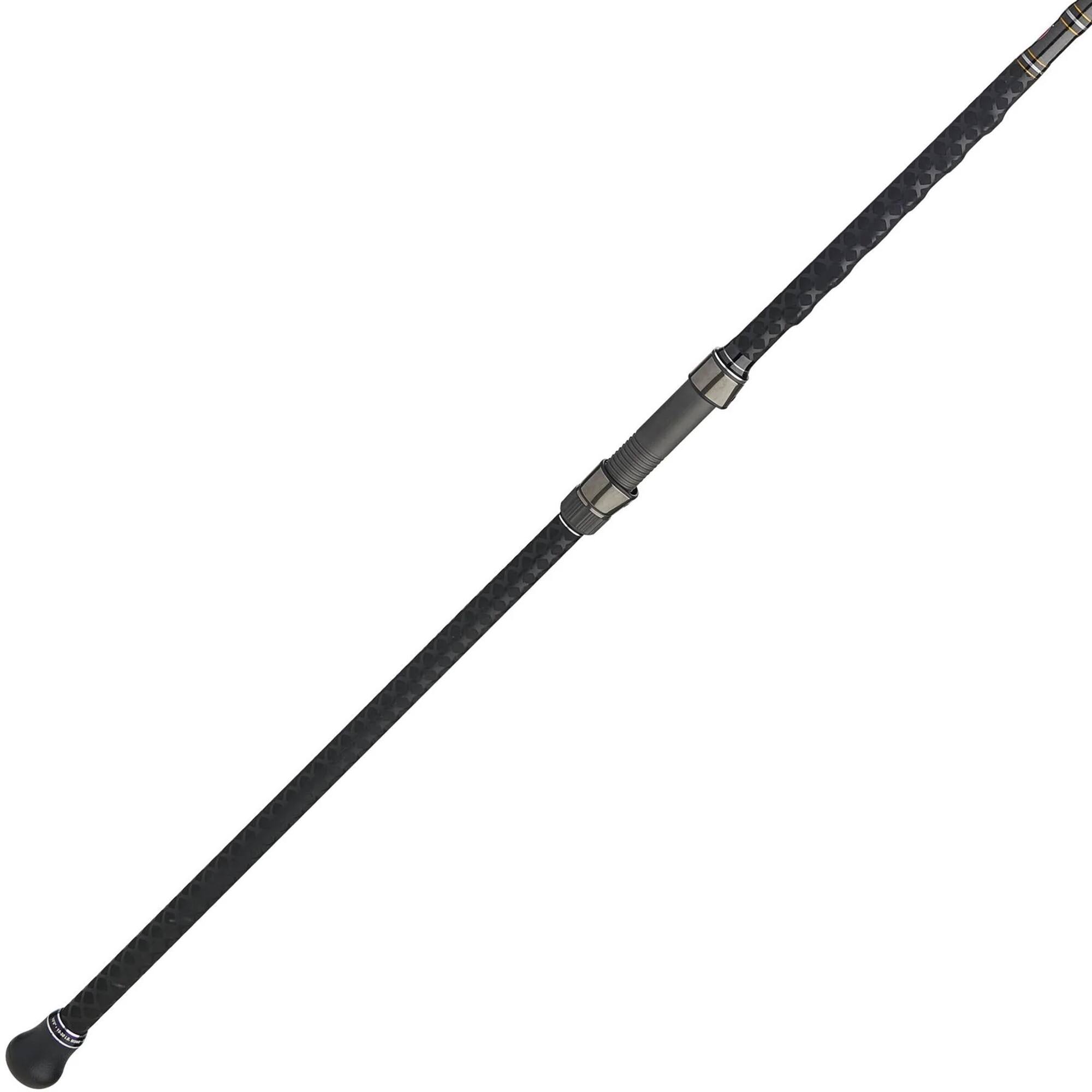 Front. PENN - Penn Carnage III Surf Conventional Spinning Fishing Rod 12’, up to 50 Lbs, Black - black.