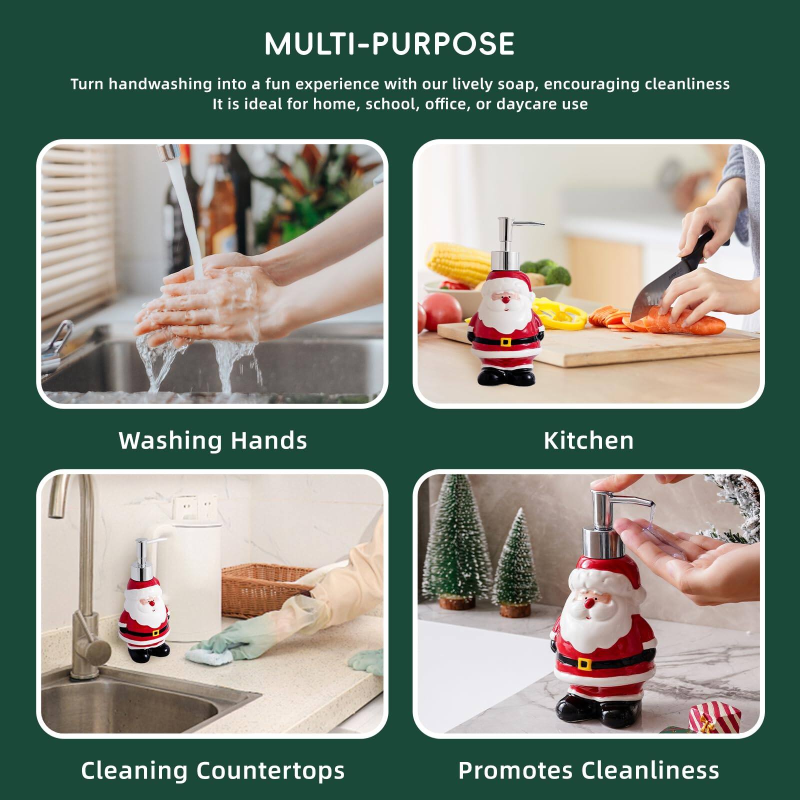 **MULTI-PURPOSE**

Turn handwashing into a fun experience with our lively soap, encouraging cleanliness. It is ideal for home, school, office, or daycare use.

- **Washing Hands**
- **Kitchen**
- **Cleaning Countertops**
- **Promotes Cleanliness**