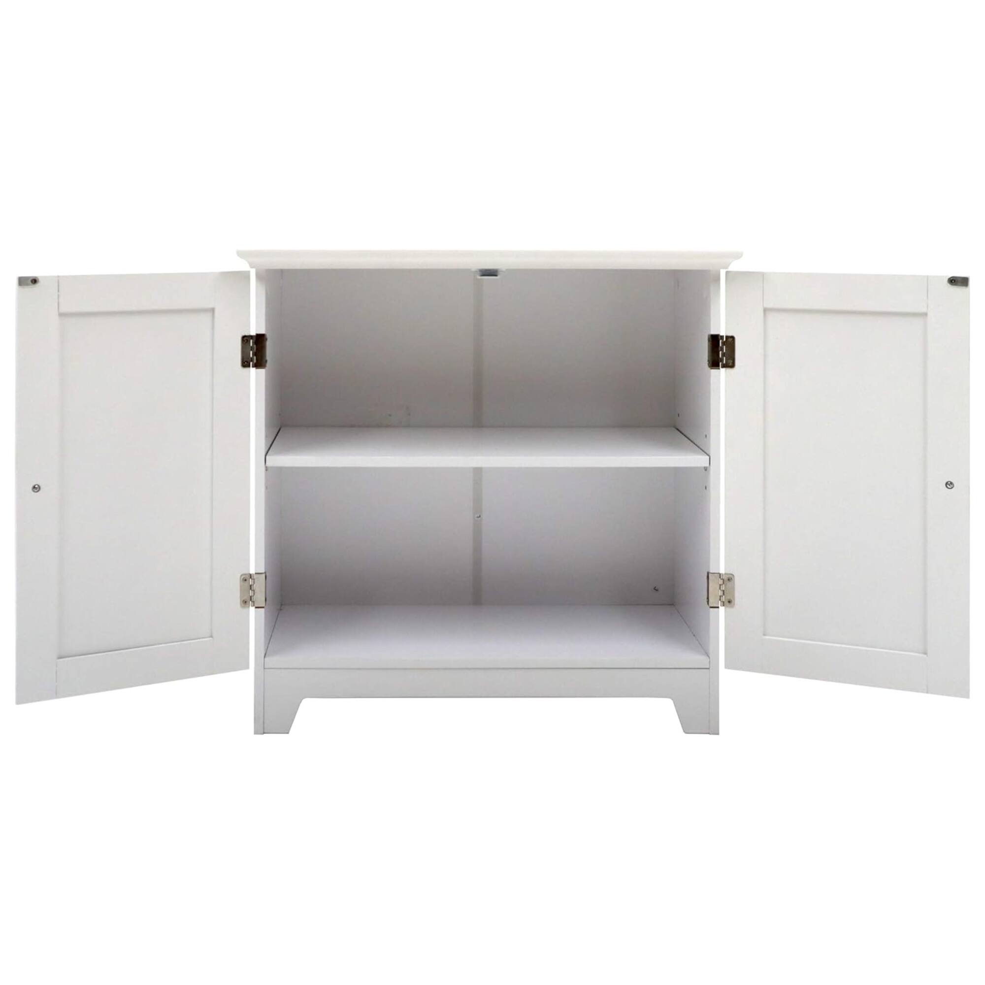 Alt View 4. Redmon - Redmon Shaker Style Double Door Storage Cabinet, Modern Wooden Furniture, White - White.