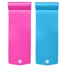 TRC Recreation - Splash 70" Foam Lounger Pool Raft, Flamingo Pink with Blue Float - Pink, Blue