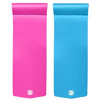 Front. TRC Recreation - TRC Recreation Splash 70" Foam Lounger Pool Raft, Flamingo Pink with Blue Float - Pink, Blue.