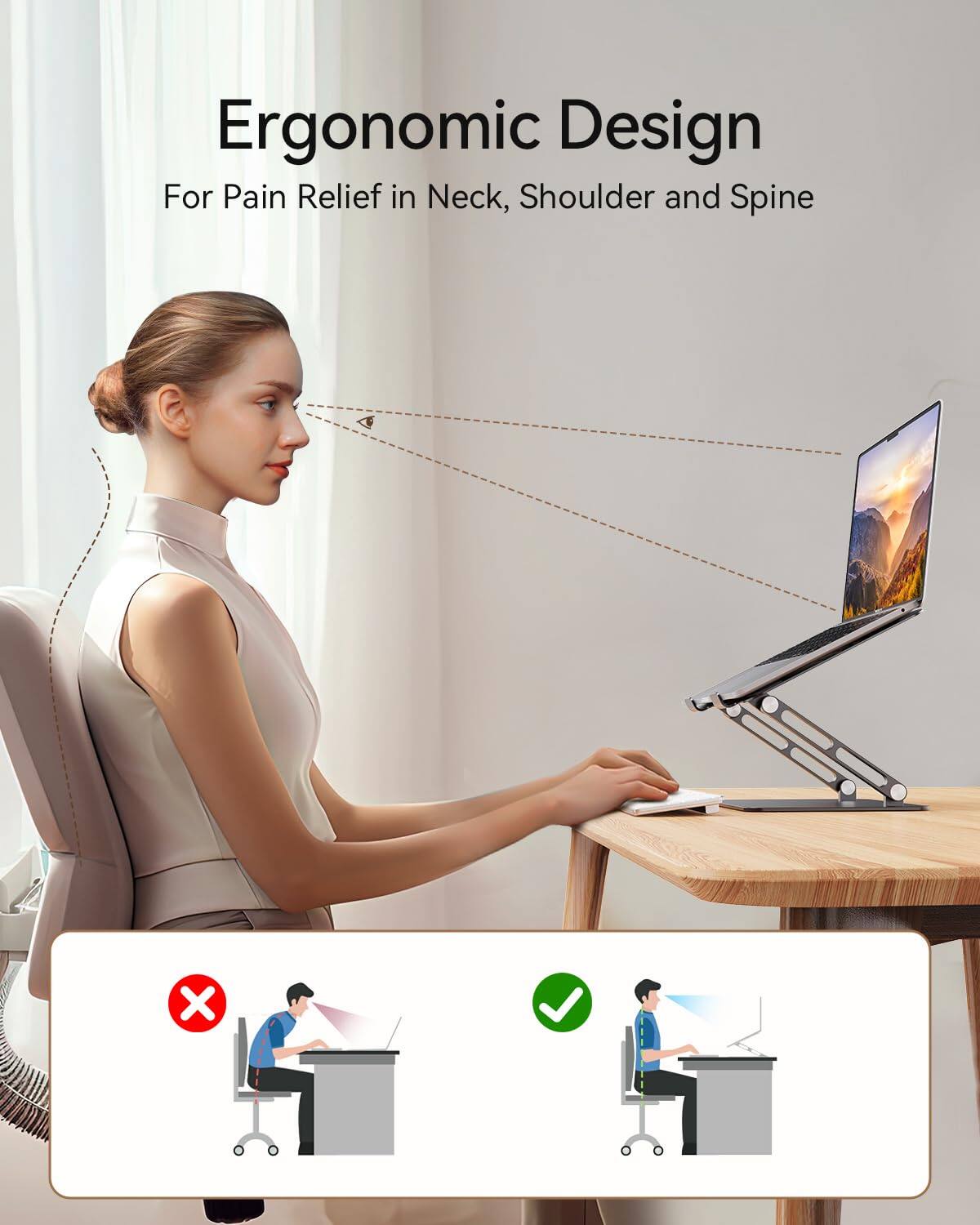 Ergonomic Design  
For Pain Relief in Neck, Shoulder and Spine