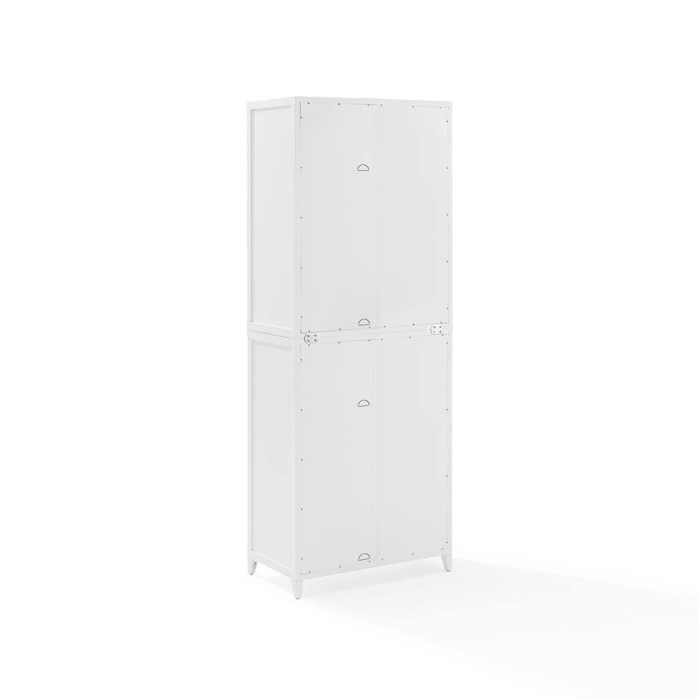 Crosley Furniture - Milo Tall Kitchen Storage Pantry - 2 Stackable Pantries - White