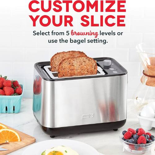 CUSTOMIZE YOUR SLICE  
Select from 5 browning levels or use the bagel setting.