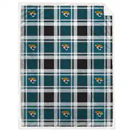Pegasus - 60" x 90" Plaid Logo Box Royal Plush Sherpa Blanket - Multicolor