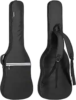 CAHAYA - Electric Guitar Bag Gig Bag 6mm Padding Padded Backpack with Reflective Bands Soft Guitar Case Black CY0225