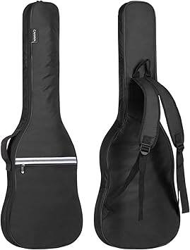 CAHAYA - Electric Guitar Bag Gig Bag 6mm Padding Padded Backpack with Reflective Bands Soft Guitar Case Black CY0225