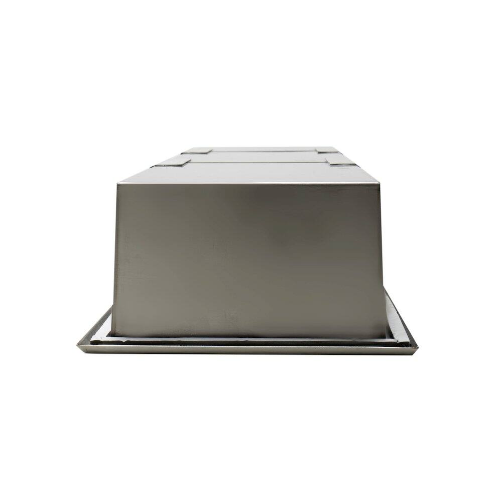 Angle. Alfi - 8 x 36 Brushed Stainless Steel Vertical Triple Shelf Bath Shower Niche - Stainless Steel.