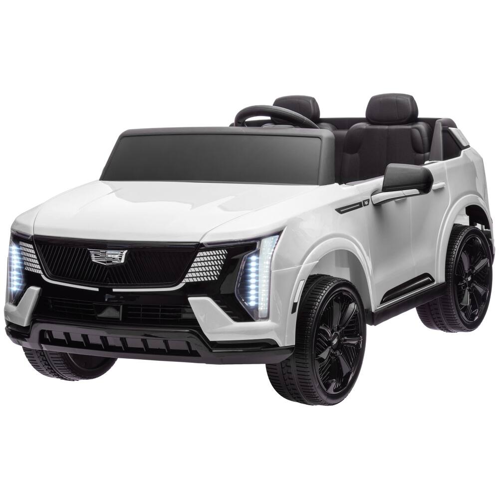 Alt View 6. Ropilly - Ropilly 2-Seater Ride on Truck 12V Cadillac Escalade IQ 2025 Kids Electric Car with Remote Control White.