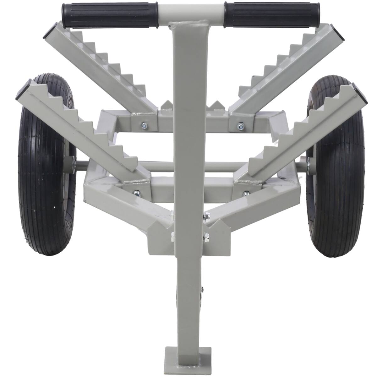 Alt View 4. Ropilly - Ropilly 440 lb Log Dolly with Load Binder, Steel Log Hauling Cart with Chain and 16 in Tires, Gray - Gray.