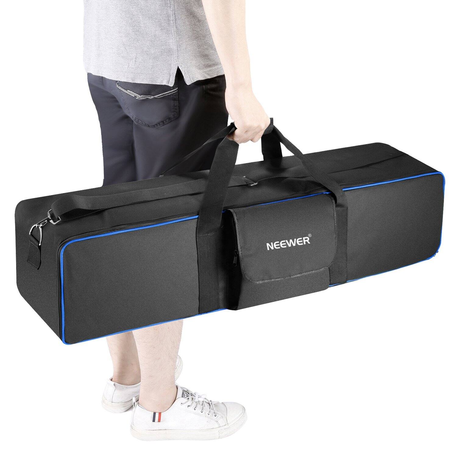 Back. Neewer - Large 90x25x25cm Travel Bag for Photography Lighting Kit, w/ Shoulder Strap.