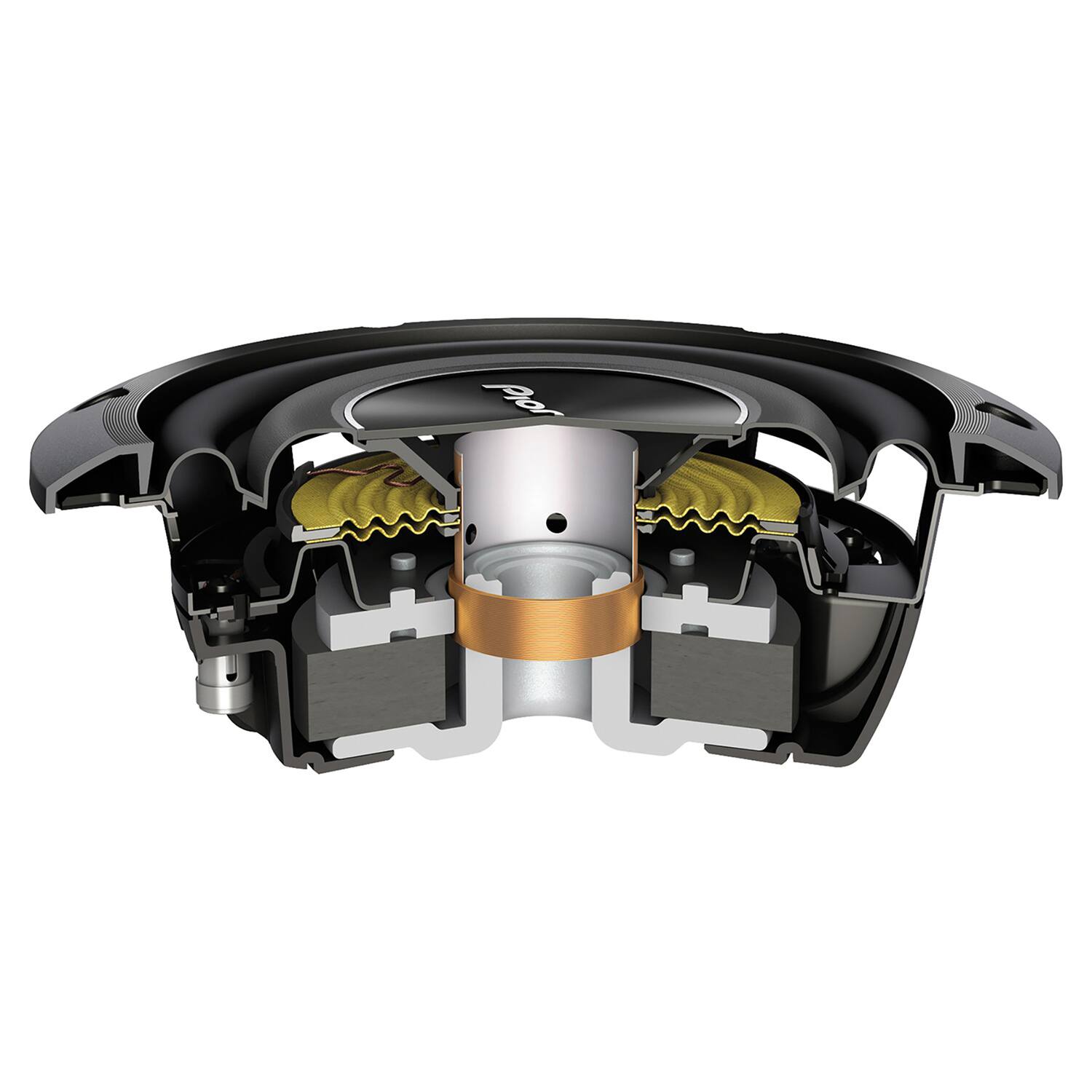 Back. Pioneer - A-Series Shallow-Mount Subwoofer 8" 700W Max - Black.