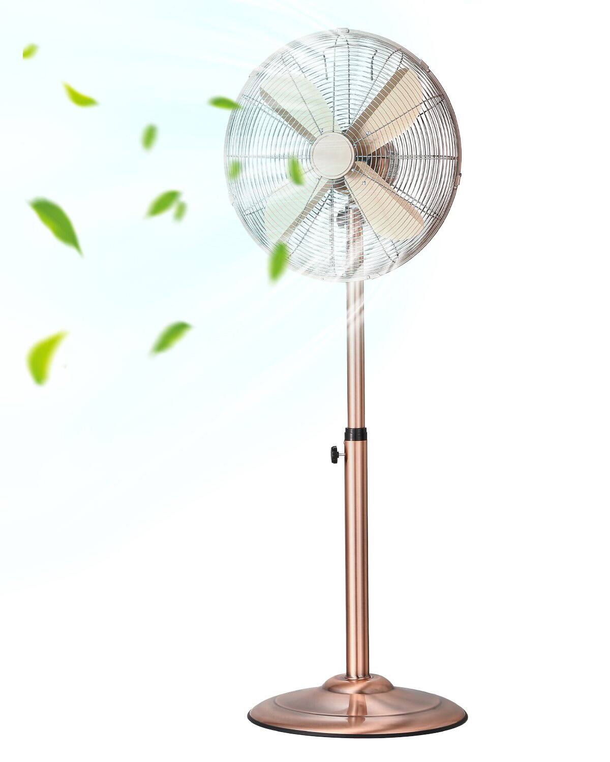 Front. Glintex - Industrial Pedestal Fan 16" 75° Oscillating Height Adjustable 3-Speed High Velocity Floor Fan for Bedroom Office Home.