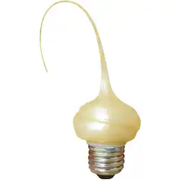 BreeBe - Warm Candle Glow Standard Base Silicone Bulb - 7.5 Watt - Champagne