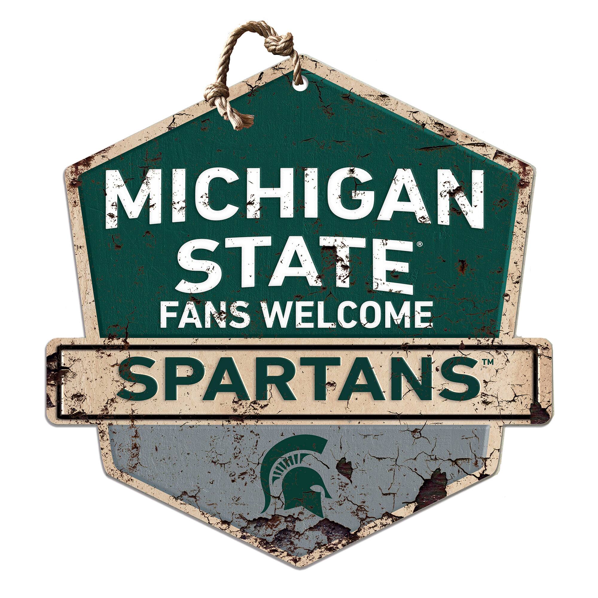 Michigan State Spartans Fans Welcome Sign