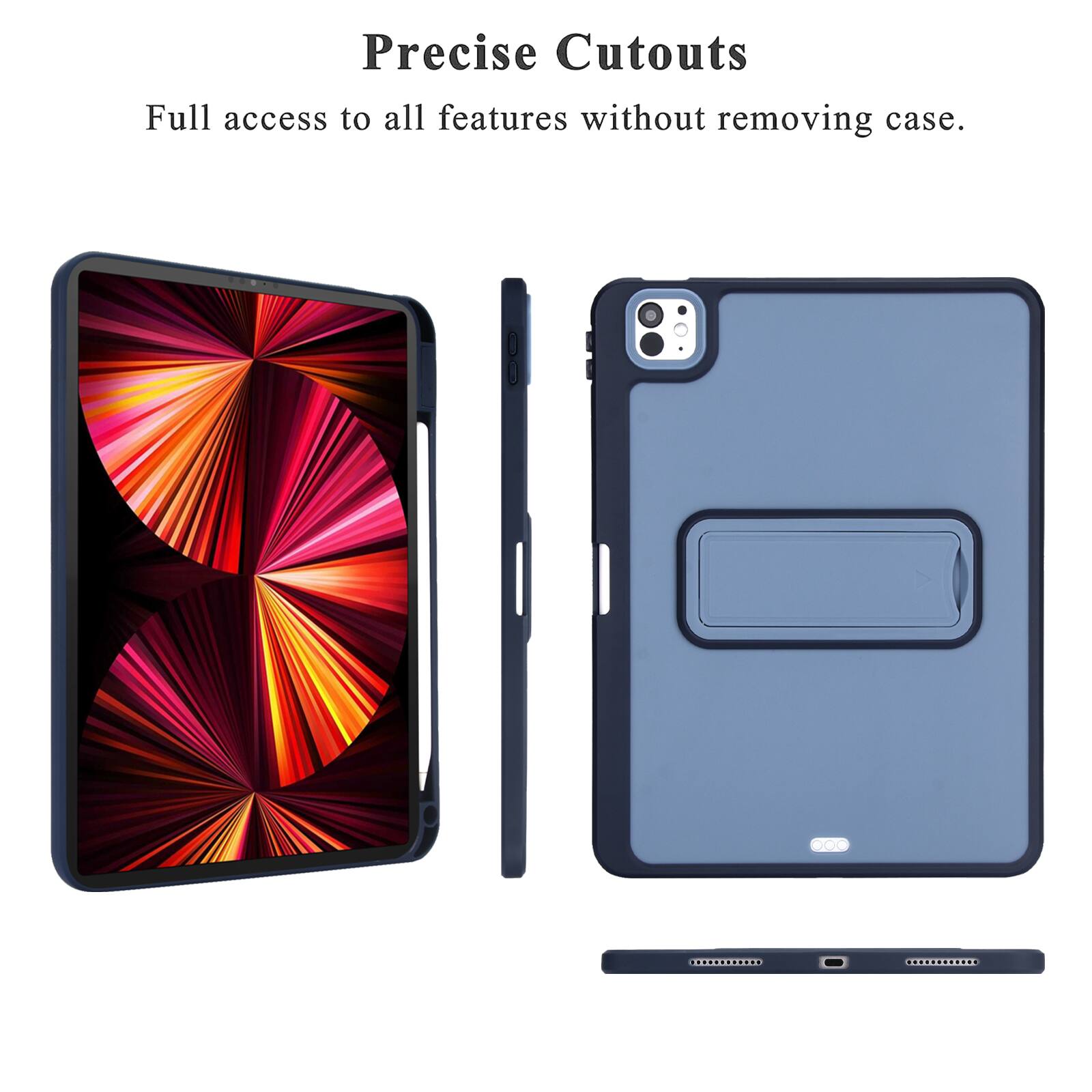 Precise Cutouts  
Full access to all features without removing case.