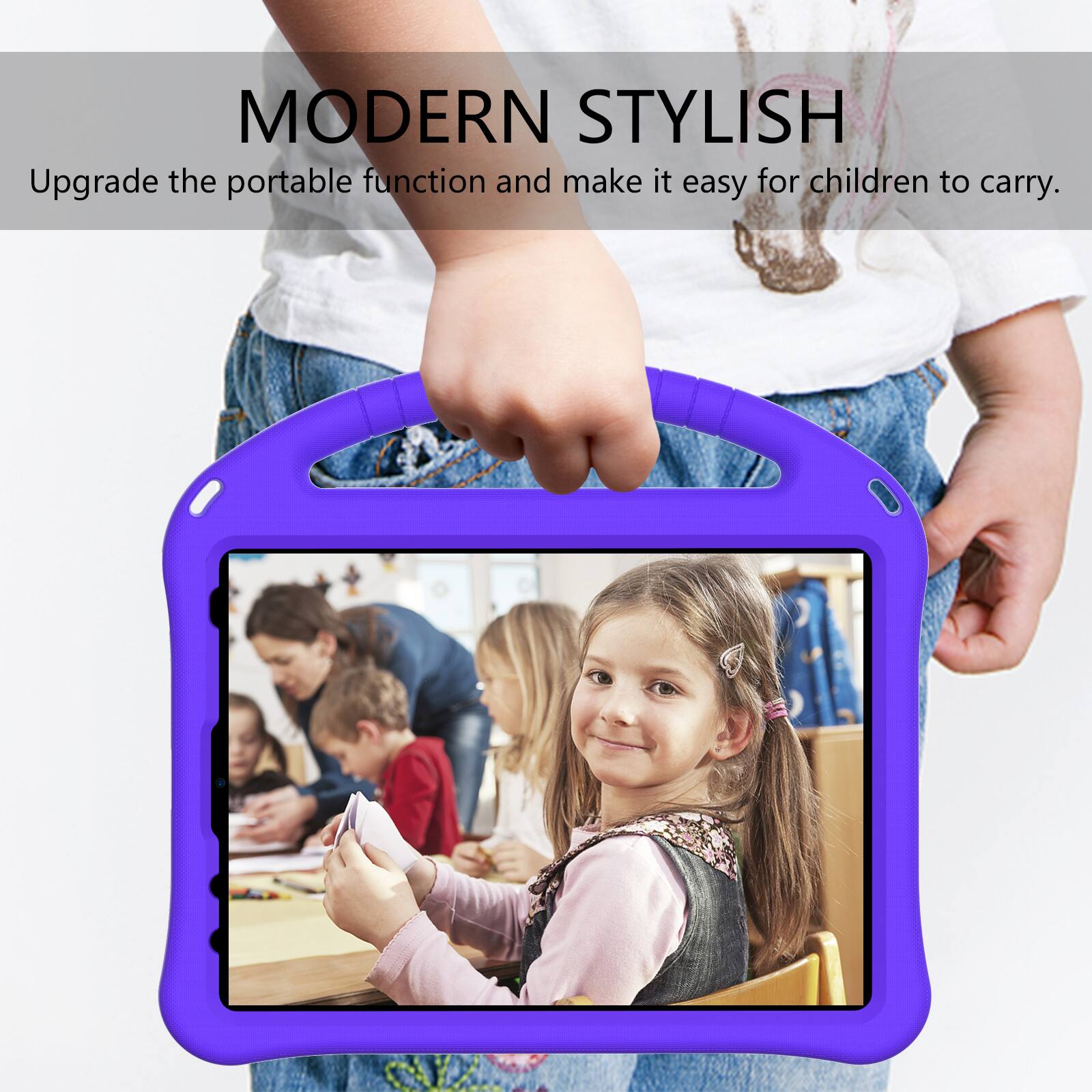 MODERN STYLISH  
Upgrade the portable function and make it easy for children to carry.