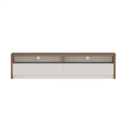 Front. Manhattan Comfort - Duncan Contemporary Modern 70" TV Stand in Maple and Off White - Maple and Off White.