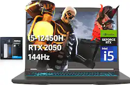 MSI - Thin 15.6" Gaming Laptop,Intel i5-12450H,64GB RAM,2TB PCIe SSD+128GB Dock Station,GeForce RTX 2050,Win 11 Pro - Black