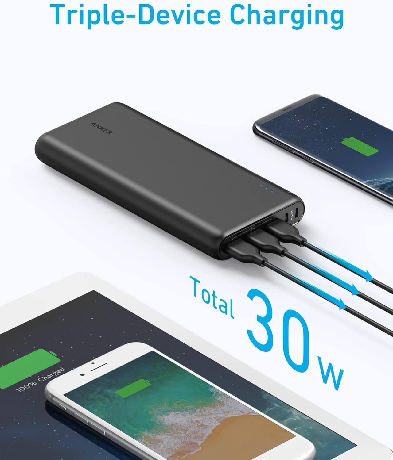 Triple-Device Charging

Total 30w