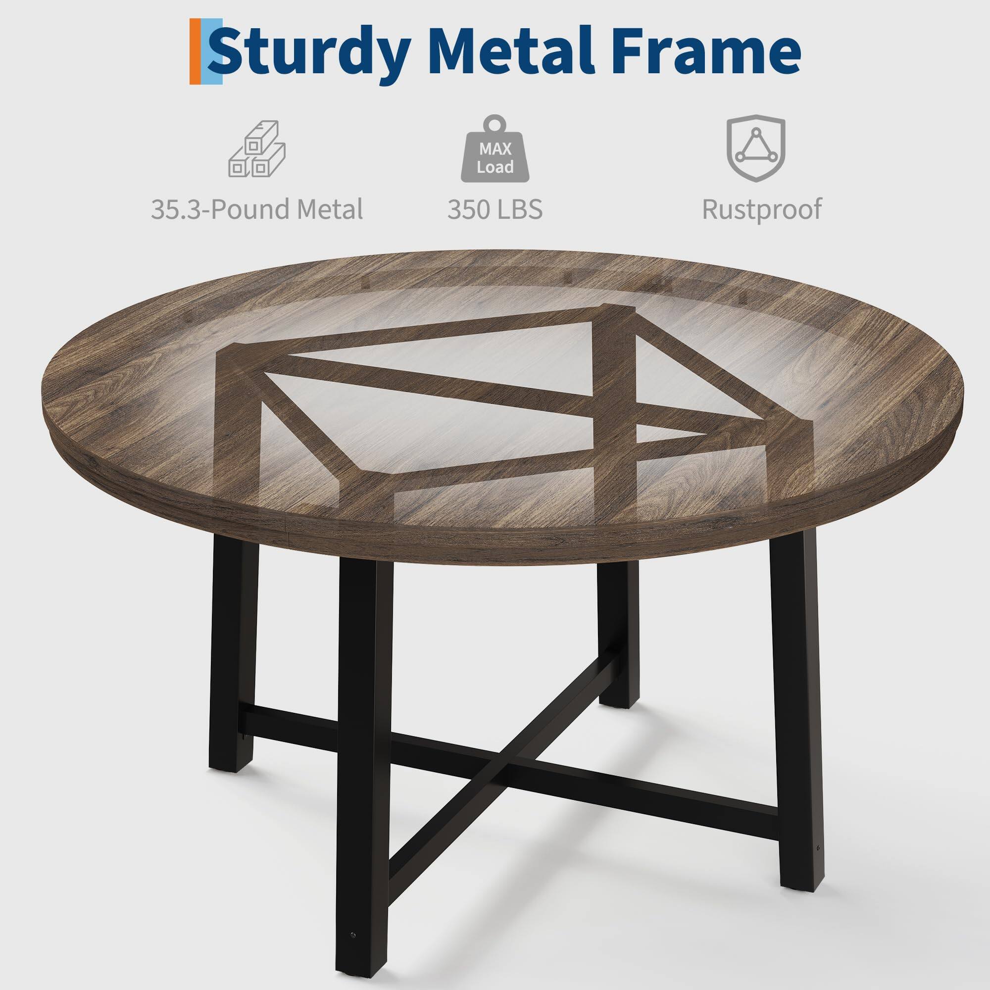Sturdy Metal Frame

- 35.3-Pound Metal
- MAX Load 350 LBS
- Rustproof